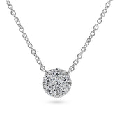 Round Pave Diamond Pendant - Dracakis Jewellers